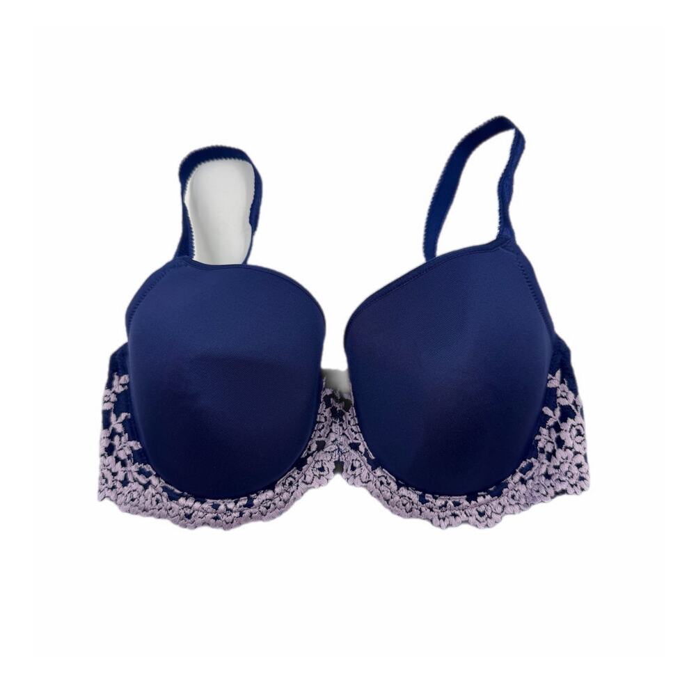 Wacoal 36DD Blue Lavender Embrace Lace Underwire Cute Flirty T-shirt Bra 853191